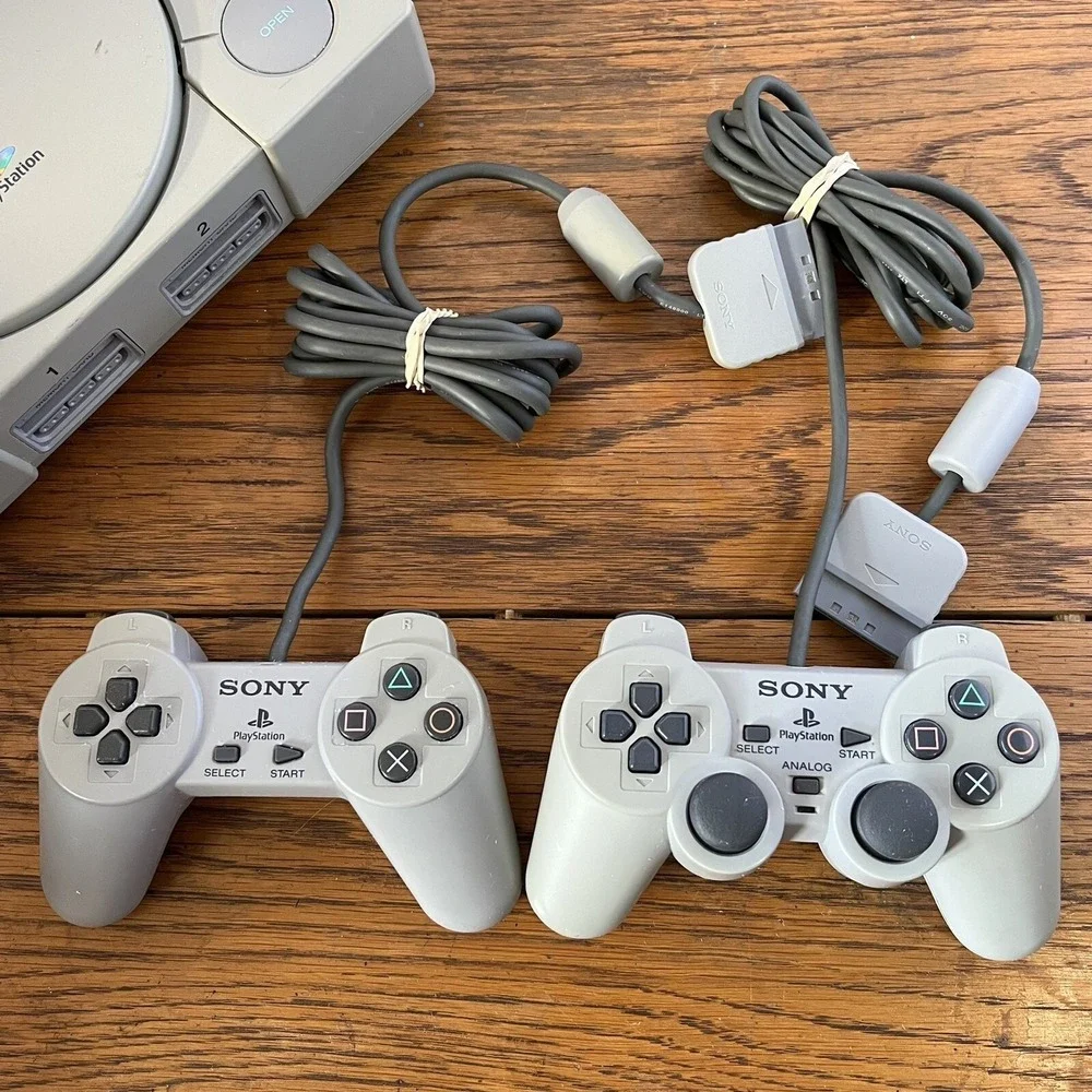 Sony PlayStation PS1 Console Gray Complete SCPH-9001 Controllers Mem Card Cables